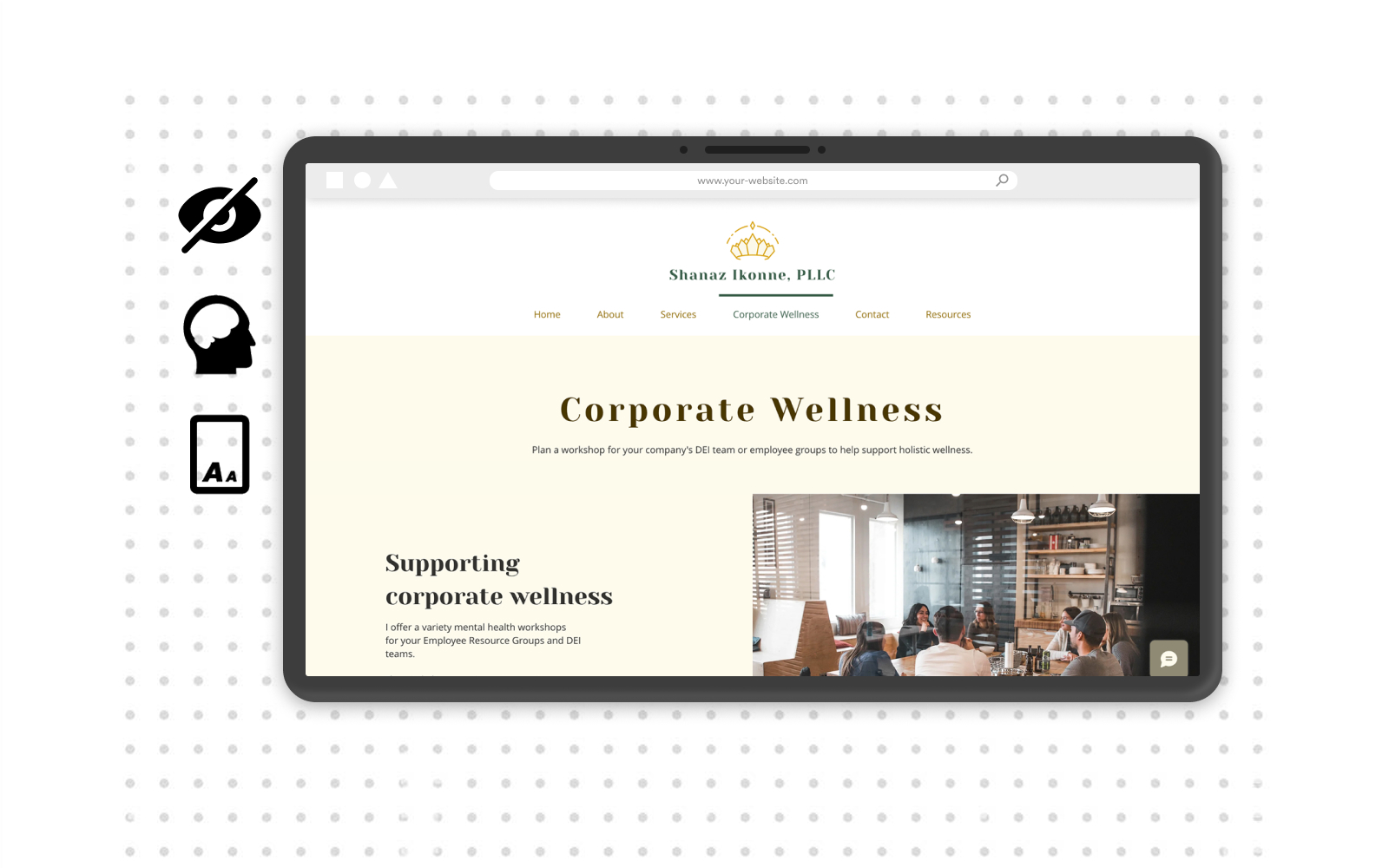 Accessibility Ikonnic Mockup